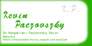 kevin paczovszky business card